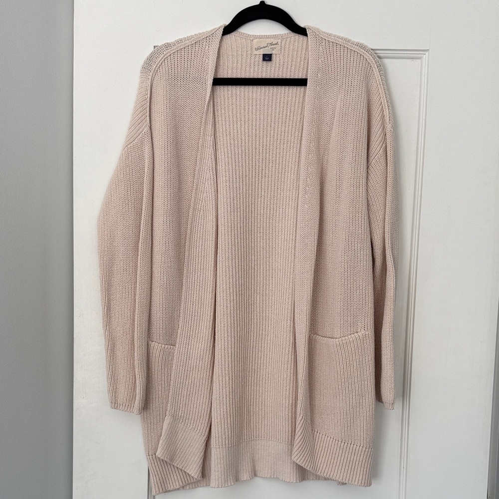 Universal Thread Women's Cream Open-Front Sweater - image 1